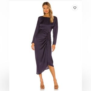 Long Sleeve Navy Midi Dress L'Academie